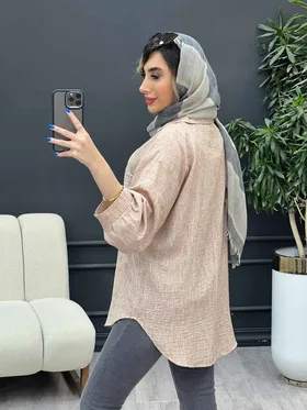 مانتو آستین پیله تک جیب
