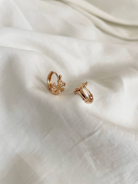 گوشواره حلقه‌ای طرح برف