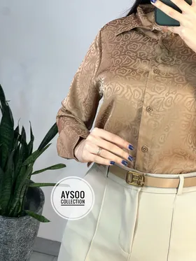 شومیز ساتن طرحدار