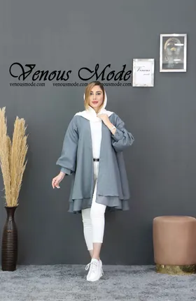 مانتو نازلی آستین پفی