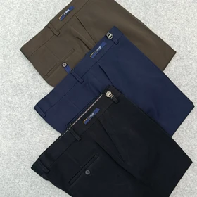 شلوار پارچه ایی مشکی مردانه - پارچه وارداتی جکوار کشی