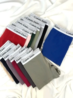 شورت نخی پادار کش پهن کلوین L و XL کد 20871024