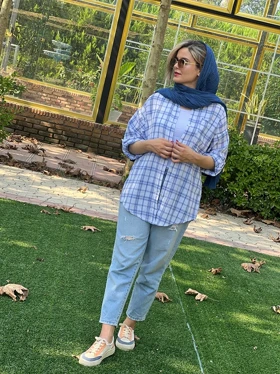 مانتو چهارخونه سلین