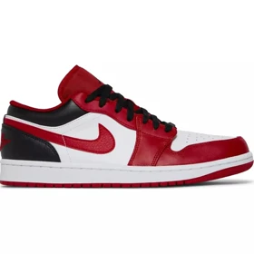 کفش نایک ایر جردن وان لو سفید قرمز خونی Nike Air Jordan 1 Low White Blood Red