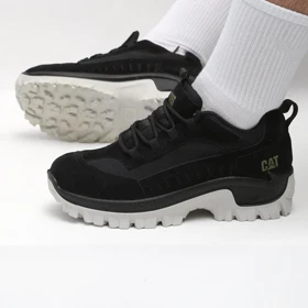 بوت اسپرت مردانه نیم ساق‌دار مدل caterpillar کاترپیلار رنگ مشکی طوسی کد 4885