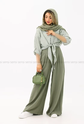 شومیز گره‌ای راه راه زارا