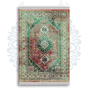 فرشینه از جنس پارچه هازان مخمل ترک طرح گلیم برند دفه کد DDGG 171