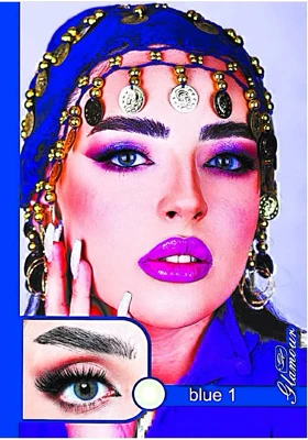 لنز رنگی فصلی گلامور Glamour (Blue 1 (آبی))