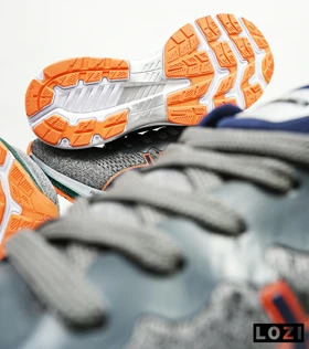 کتانی بزرگ پا طوسی نارنجی ASICS GEL-KAYANO 27