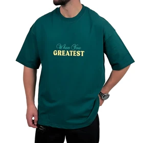 تیشرت آستین کوتاه مردانه سبز مدل FROM