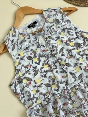 تاپ حریر تک‌رنگ منگوله‌دار کد 1988