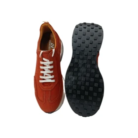 اسپرت بندی روزمره چرم طبیعی مدل آریا گوجه ای