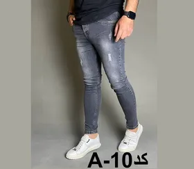 شلوار جین مردانه رنگ دودی کد A-10