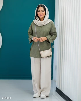 شومیز جلو بسته مدل کارنا کد 2244