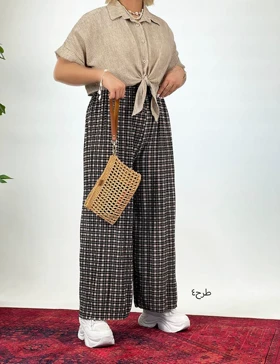 شلوار پلیسه رنگی مانا کد : 3885