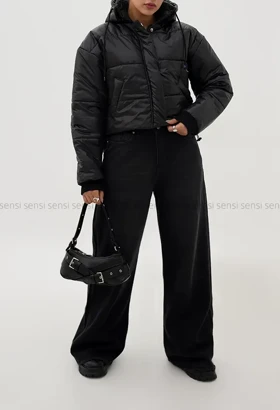 کاپشن کلاه دار پشم شیشه کد1004773