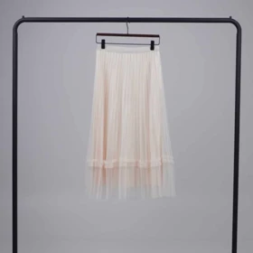 دامن توری نوار مروارید