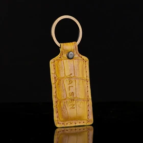 جاکلیدی چرم یلسان مدل نهال کد 034-GC (زرد)