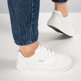 کفش و کتانی زنانه و دخترانه مدل فشیون FASHION رنگ سفید