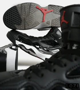 کفش کتانی ساق‌دار مردانه مشکی Nike air jordan 6