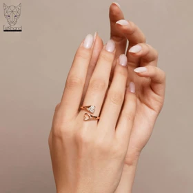 انگشتر آغوش عشق گلد ژوپینگ
