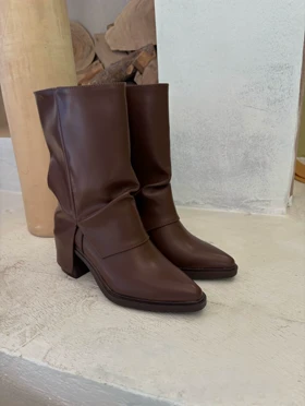 بوت دو لایه پاشنه‌دار زنانه مدل ساغر