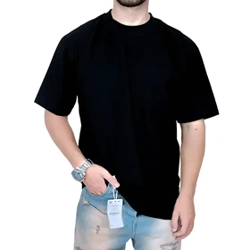 تیشرت ساده آستین کوتاه مشکی