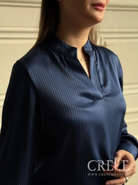 شومیز یقه فرنچ راه راه