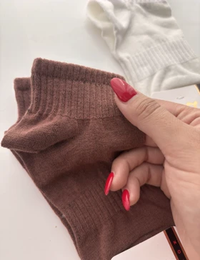 جوراب ساق کوتاه رنگ پاییزی زنانه 844