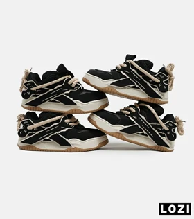 کفش کتانی مردانه و زنانه مشکی شیری CIRCA LOPEZ sneakers
