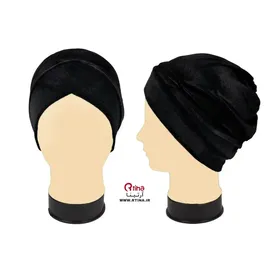 کلاه حجاب ساده مشکی (روزمره و مجلسی) مدل SW-2