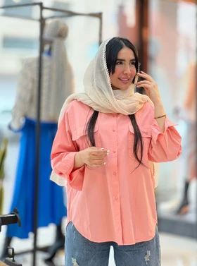 شومیز مانتویی کتان نخ 830