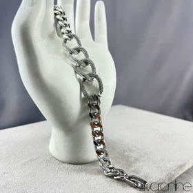 دستبند طرح کارتیه زنانه نگین‌دار 40128