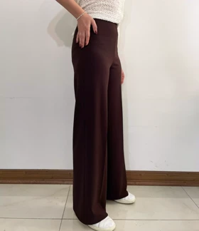 شلوار راسته قهوه‌ای زنانه هیلا (Hila)