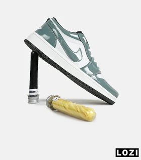 کفش کتانی مردانه و زنانه سفید فیلی ورنی NIKE jordan 1