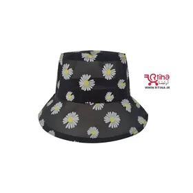 کلاه باکت تابستانی جدید زنانه دخترانه طرح گل بابونه zara