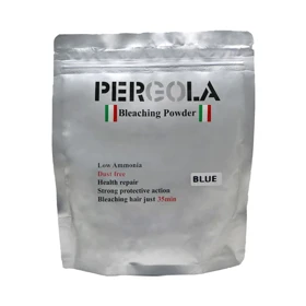 پودر دکلره رنگ آبی پرگولا 500 گرمی مدل LOW AMMONIA