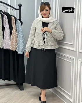 ست شومیز سارافن گل گچی