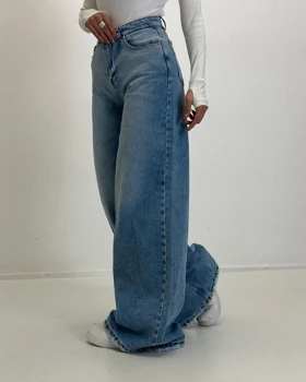 شلوار فول بگ آبی کد 1000206