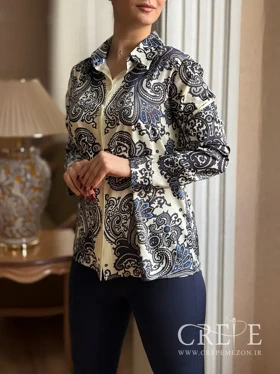 شومیز ساتن طرح ترمه