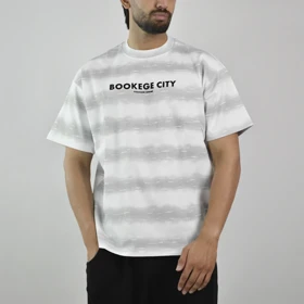 تیشرت باکسی اسپرت توبن هوم مدل X053 سفید