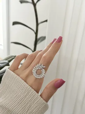 انگشتر گندمی فول نگین