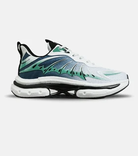 کفش کتانی سفید سبز آبی Saucony Revolution