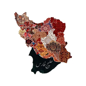 استیکر پارچه و لباس پاد آفرین مدل نقشه ایران کد 1057