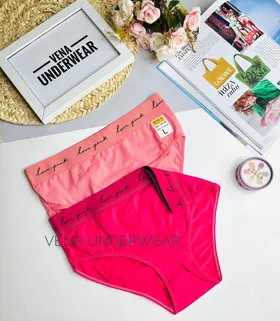 شورت نخ پنبه کمرکشی (طرح Love Pink)