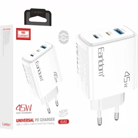 شارژر دیواری ارلدام Earldom مدل ES-EU52 توان 45 وات سه پورت