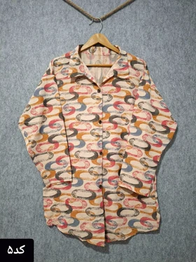 شومیز کراش آبرنگی یقه مردانه