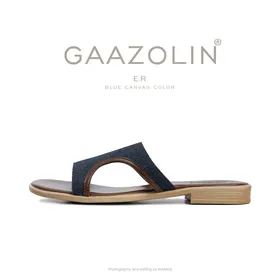 صندل ار گازولین آبی برزنتی - GAAZOLIN Er Sandals Blue Jeans