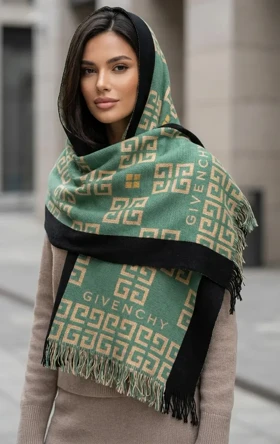 خرید شال بافت طرح دار مدل جیونچی - بافت ریز و لطیف