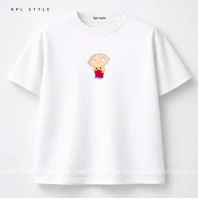 تیشرت لش 100٪ پنبه با چاپ مینیمال | کد 1325